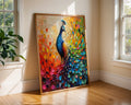 Colourful Prints | Peacock Print |  Textured Wall Art, Boho Home Decor wall art print, modern home decor, unframed artwork by Nomad & Nest