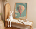 Playroom Ideas | Pastel Hot Air Balloon Nursery Art â€“ Dreamy Baby Print wall art print, modern home decor, unframed artwork by Nomad & Nest