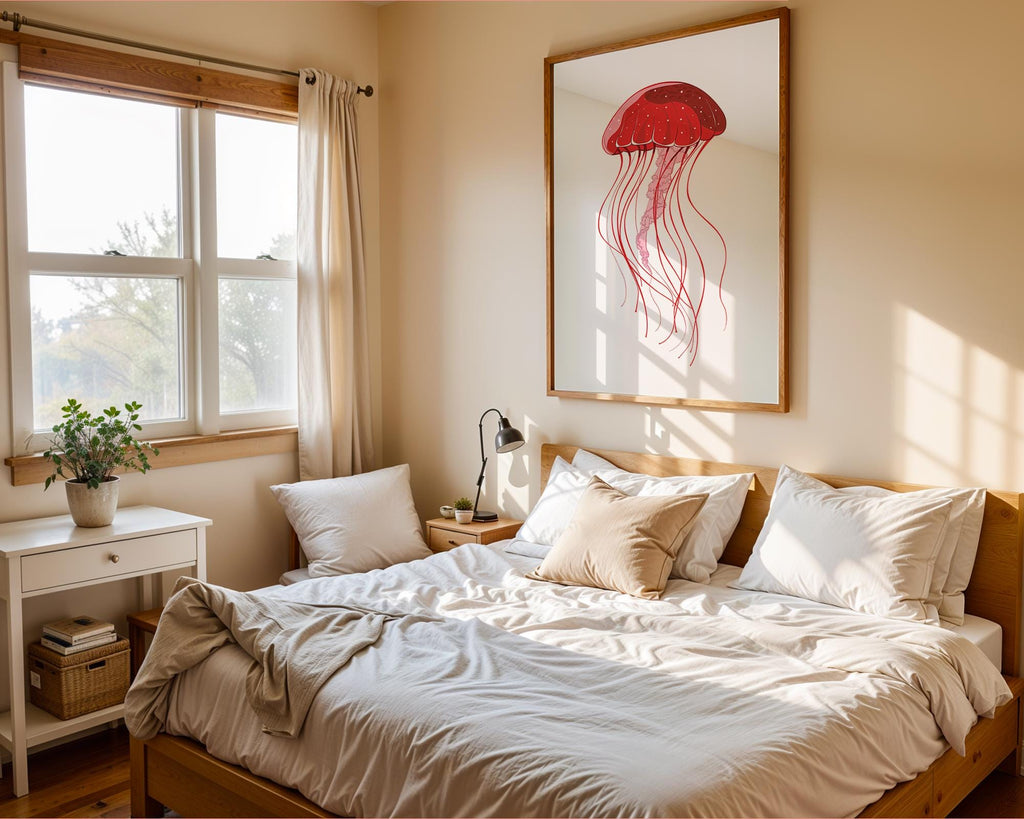 Jellyfish Art Print | Modern Coastal Wall Decor wall art print, modern home decor, unframed artwork by Nomad & Nest