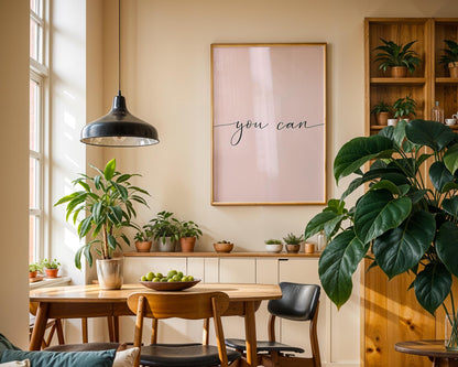 Positive Emotion | You Can Wall Art | Minimal Script Typography | Motivational wall art print, modern home decor, unframed artwork by Nomad & Nest