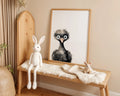 Playroom Ideas | Funny Ostrich Nursery Wall Art | Safari Animal Baby Print wall art print, modern home decor, unframed artwork by Nomad & Nest