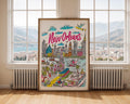 New Orleans Cityscape Art Print | Colorful Travel Poster wall art print, modern home decor, unframed artwork by Nomad & Nest
