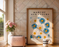 Blue Daisy Print | French Botanical Art, Marche Aux Fleurs wall art print, modern home decor, unframed artwork by Nomad & Nest