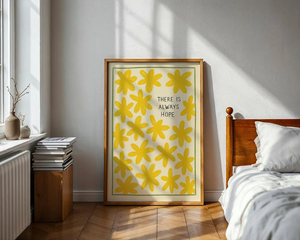 Positive Emotion | There Is Always Hope Wall Art Print | Encouraging Quote wall art print, modern home decor, unframed artwork by Nomad & Nest