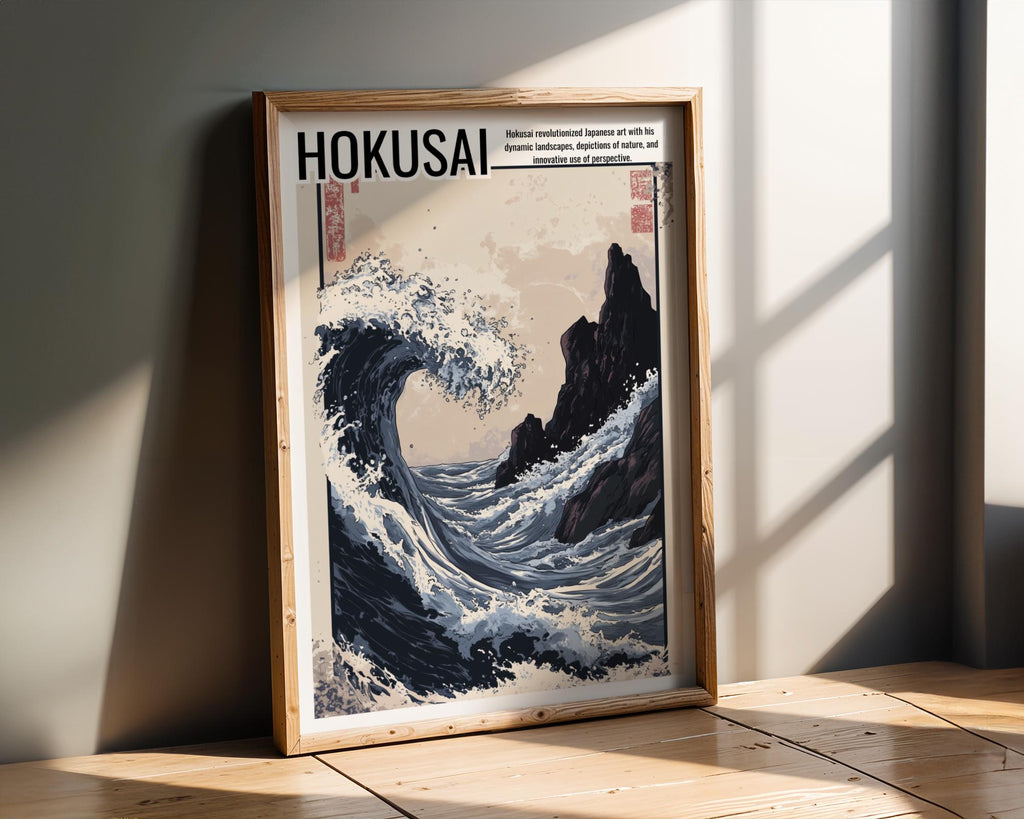 Japanese Poster | Wave Art Print - Hokusai Ocean Seascape, Coastal Decor wall art print, modern home decor, unframed artwork by Nomad & Nest