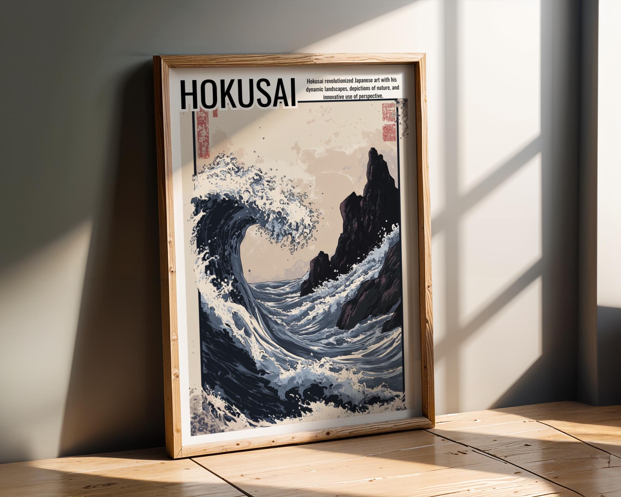 Japanese Poster | Wave Art Print - Hokusai Ocean Seascape, Coastal Decor wall art print, modern home decor, unframed artwork by Nomad & Nest