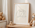 Playroom Ideas | Parent Baby Line Art Print | Soft Pink Nursery Wall Art wall art print, modern home decor, unframed artwork by Nomad & Nest
