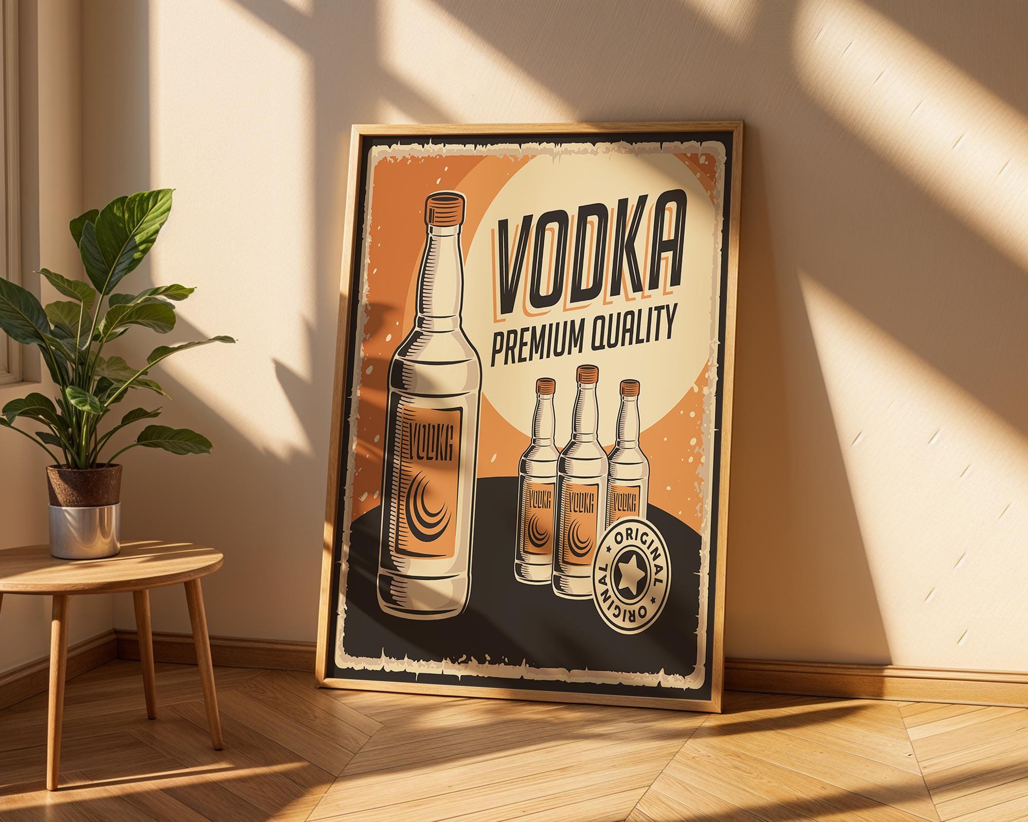 Retro Vodka Advertising Poster | Mid-Century Bar Art Print wall art print, modern home decor, unframed artwork by Nomad & Nest