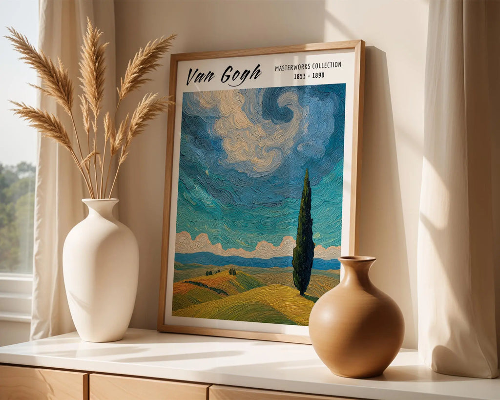 Van Gogh Print | Landscape  | Impressionist Rolling Hills Wall Art wall art print, modern home decor, unframed artwork by Nomad & Nest