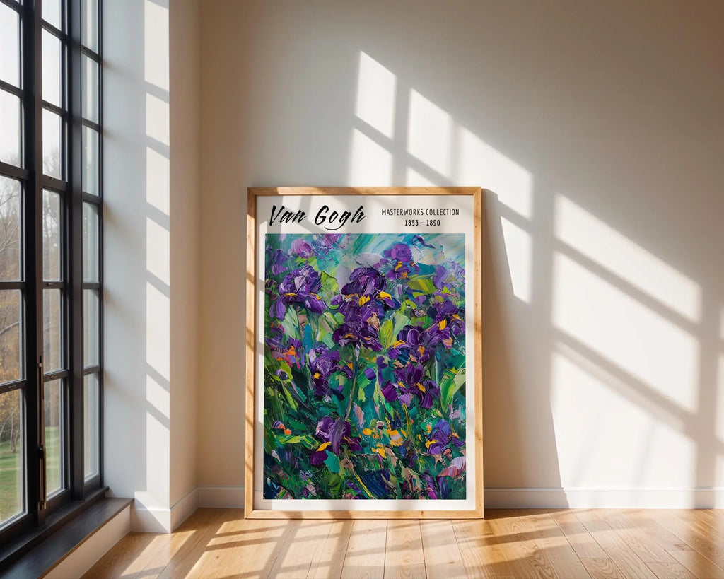 Van Gogh Print | Irises  | Impressionist Floral Poster wall art print, modern home decor, unframed artwork by Nomad & Nest