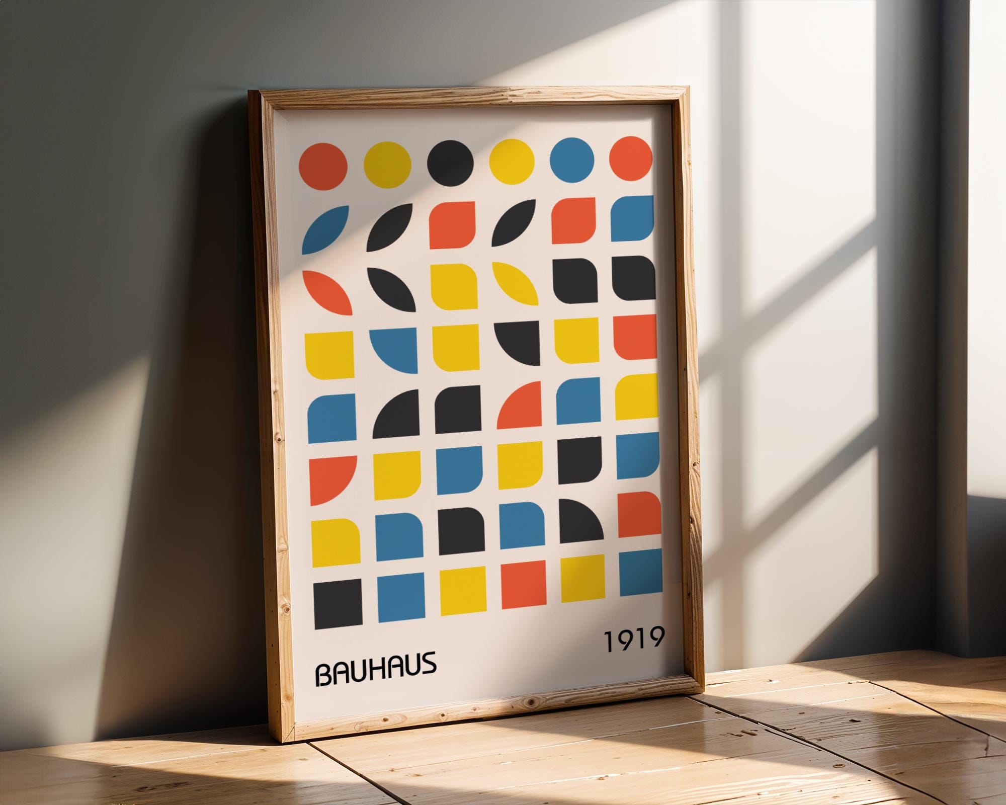 Bauhaus Poster Geometric Art Print | Mid-Century Modern wall art print, modern home decor, unframed artwork by Nomad & Nest