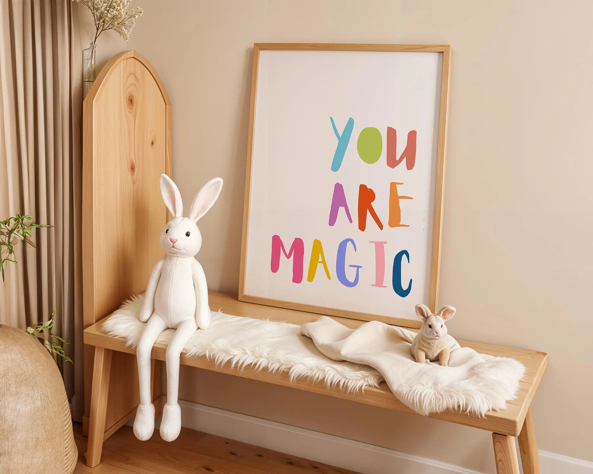 Playroom Ideas | You Are Magic Nursery Wall Art | Playful Quote Baby Print wall art print, modern home decor, unframed artwork by Nomad & Nest