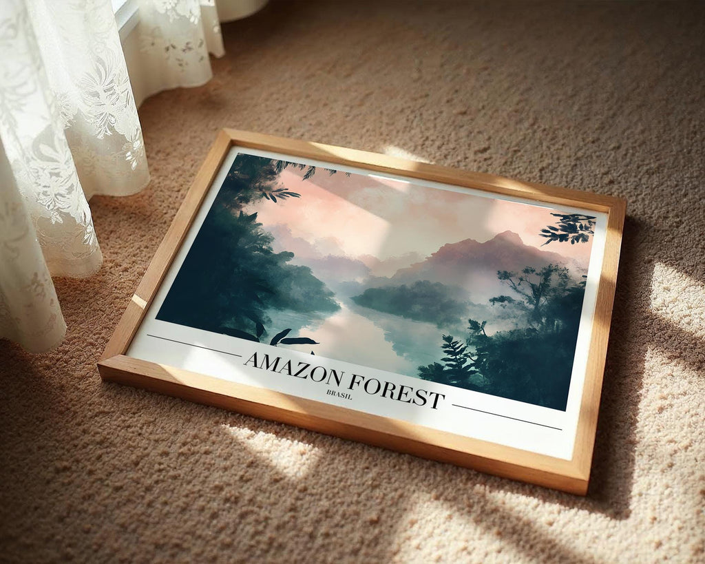 Amazon Rainforest Print | Brazil Jungle Landscape Art wall art print, modern home decor, unframed artwork by Nomad & Nest