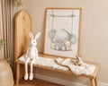 Playroom Ideas | Elephant Swing Nursery Art | Neutral Safari Baby Print wall art print, modern home decor, unframed artwork by Nomad & Nest