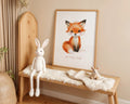 Playroom Ideas | Fox Nursery Wall Art | Woodland Animal Baby Illustration wall art print, modern home decor, unframed artwork by Nomad & Nest