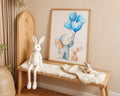 Playroom Ideas | Elephant Balloons Nursery Art | Soft Safari Baby Print wall art print, modern home decor, unframed artwork by Nomad & Nest