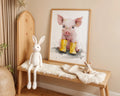Playroom Ideas | Pig Nursery Wall Art | Farm Animal Baby Illustration wall art print, modern home decor, unframed artwork by Nomad & Nest