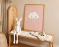 Playroom Ideas | Blush Cloud Nursery Wall Art | Boho Rain Baby Print wall art print, modern home decor, unframed artwork by Nomad & Nest
