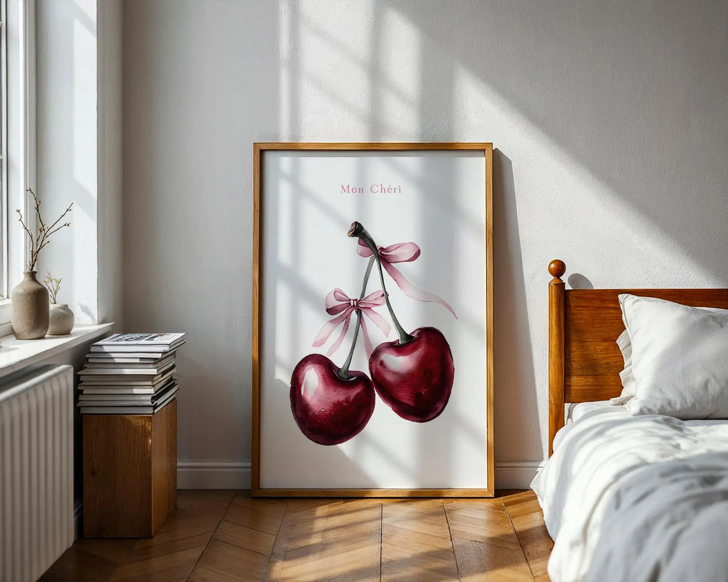 Positive Emotion | Cherry Kitchen Print – Romantic French Wall Art wall art print, modern home decor, unframed artwork by Nomad & Nest