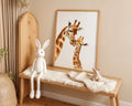 Playroom Ideas | Giraffe Family Nursery Wall Art | Safari Animal Baby Print wall art print, modern home decor, unframed artwork by Nomad & Nest