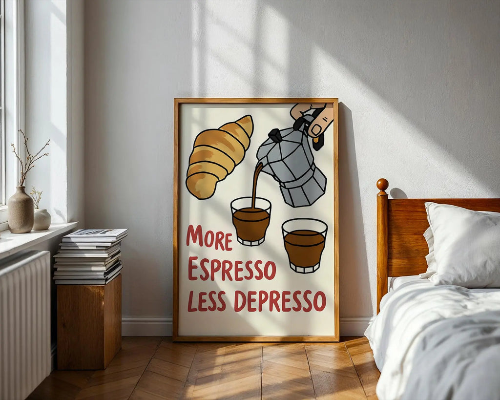Espresso Quote Print | Funny Kitchen Wall Art wall art print, modern home decor, unframed artwork by Nomad & Nest