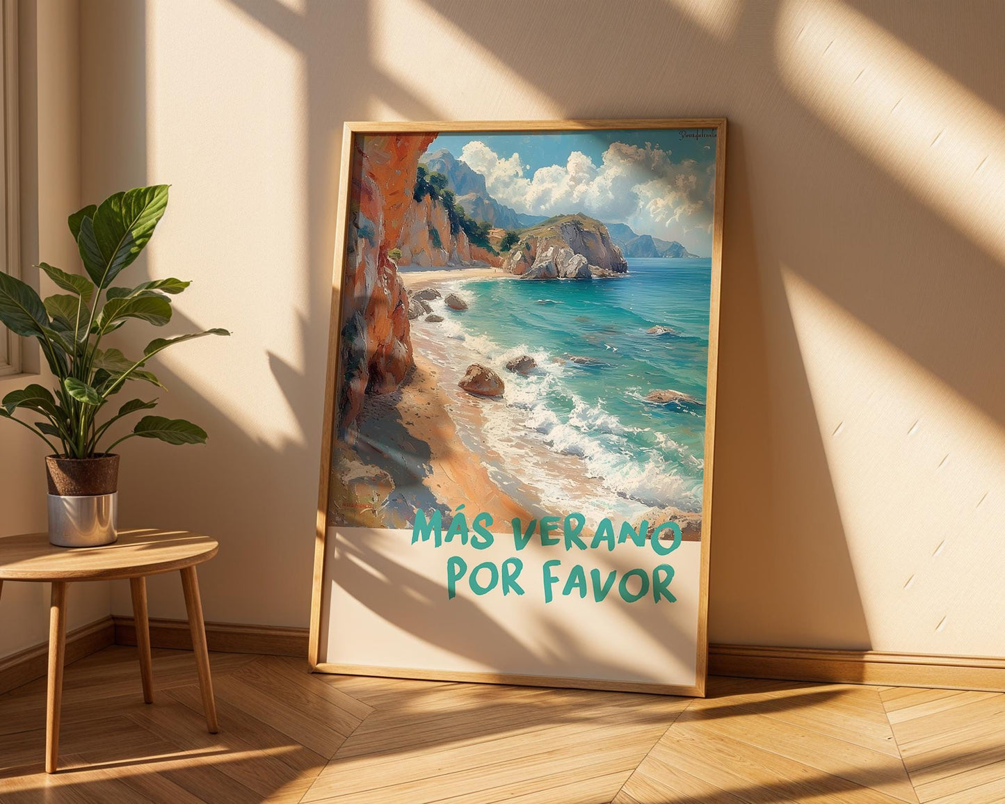 Colourful Prints | Mediterranean Beach Print | Spanish Coastal Wall Art wall art print, modern home decor, unframed artwork by Nomad & Nest