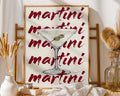 Martini Cocktail Print – Bold Typography Bar Cart Art wall art print, modern home decor, unframed artwork by Nomad & Nest