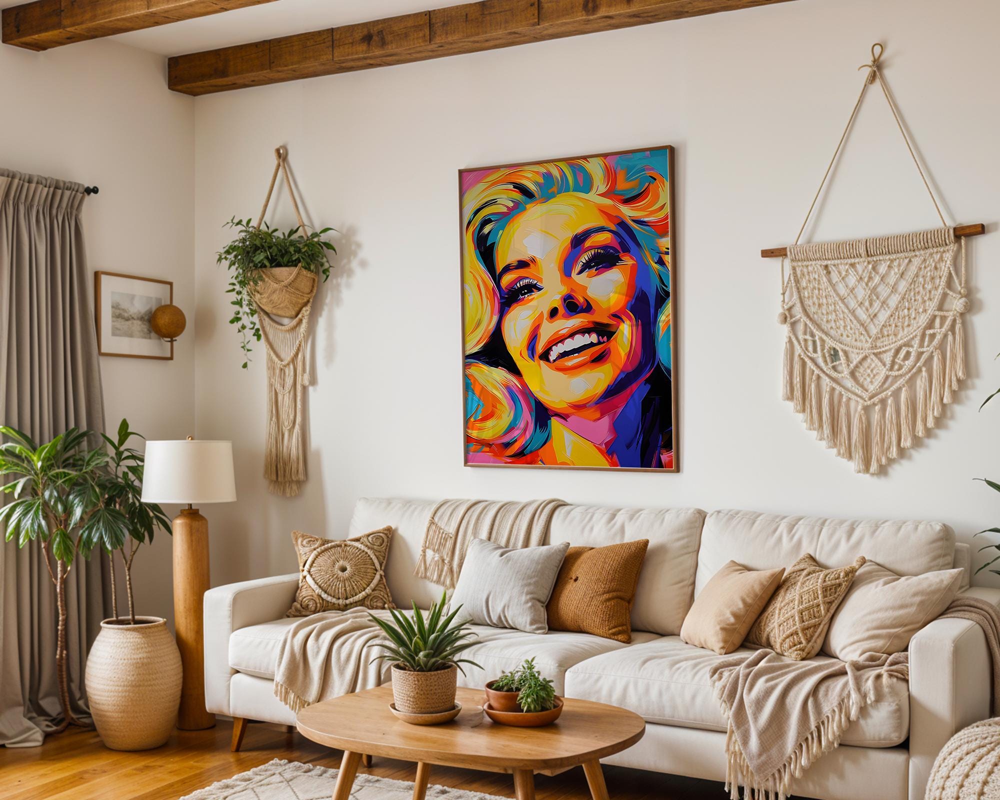 Modern Pop Art | Colorful Woman Portrait Print | Abstract , Hollywood Star wall art print, modern home decor, unframed artwork by Nomad & Nest