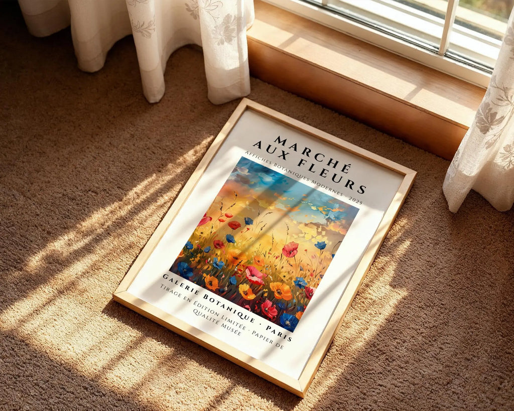 Wildflower Meadow Print | French Botanical Art wall art print, modern home decor, unframed artwork by Nomad & Nest