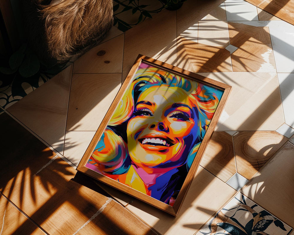 Modern Pop Art | Colorful Woman Portrait Print | Abstract , Hollywood Star wall art print, modern home decor, unframed artwork by Nomad & Nest