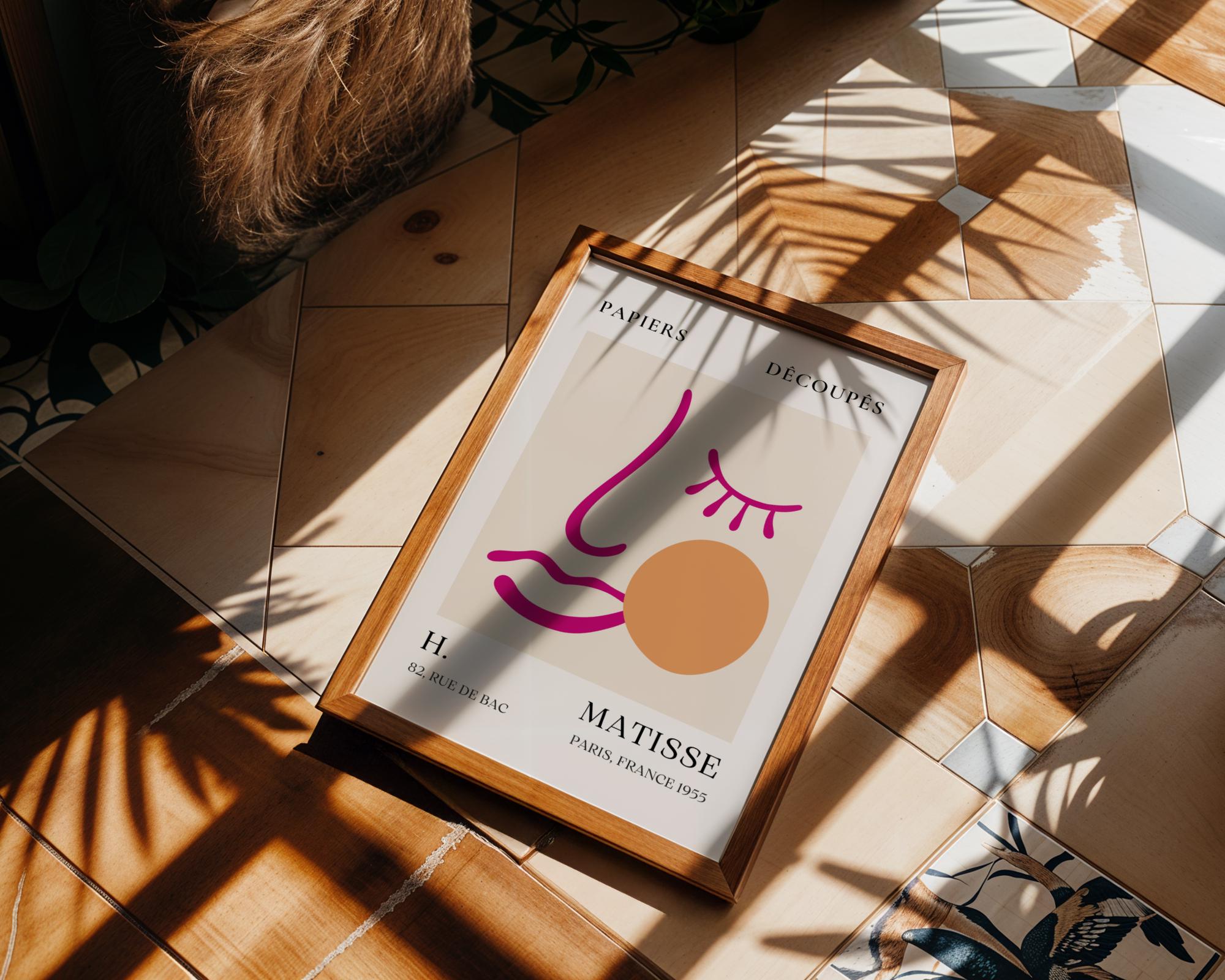 Henri Matisse Print | Inspired Face Art  | Modern Minimalist Poster wall art print, modern home decor, unframed artwork by Nomad & Nest
