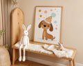 Playroom Ideas | Party Dog Nursery Wall Art | Fun Animal Celebration Print wall art print, modern home decor, unframed artwork by Nomad & Nest