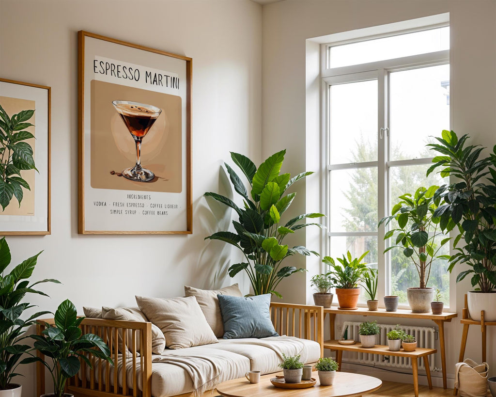 Espresso Martini Art Print | Minimalist Cocktail Bar Cart Decor wall art print, modern home decor, unframed artwork by Nomad & Nest