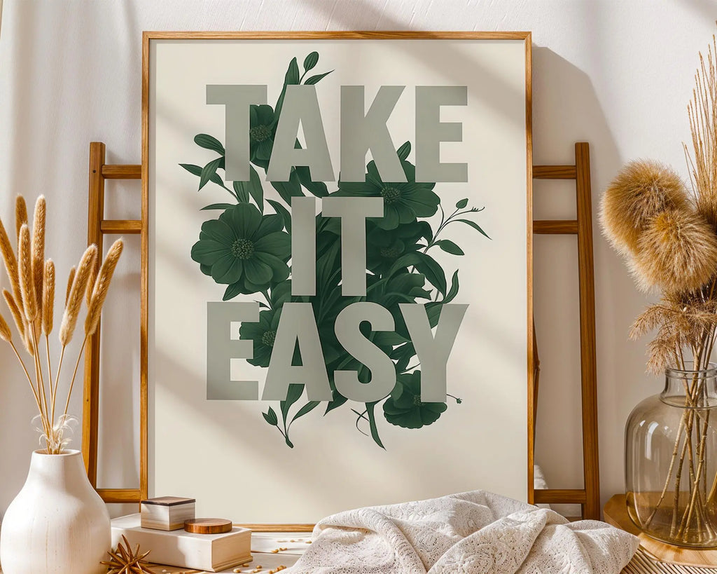 Take It Easy Botanical Print | Modern Floral Wall Art wall art print, modern home decor, unframed artwork by Nomad & Nest
