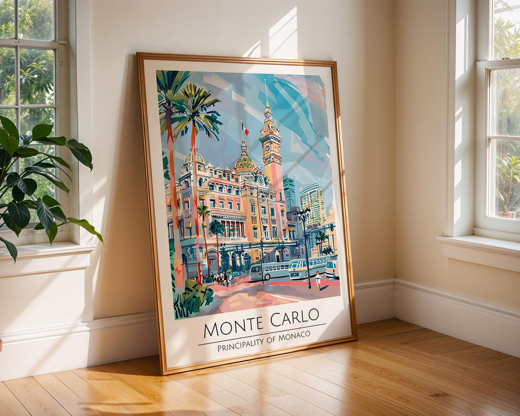 Monte Carlo Art Print | French Riviera Travel Poster wall art print, modern home decor, unframed artwork by Nomad & Nest