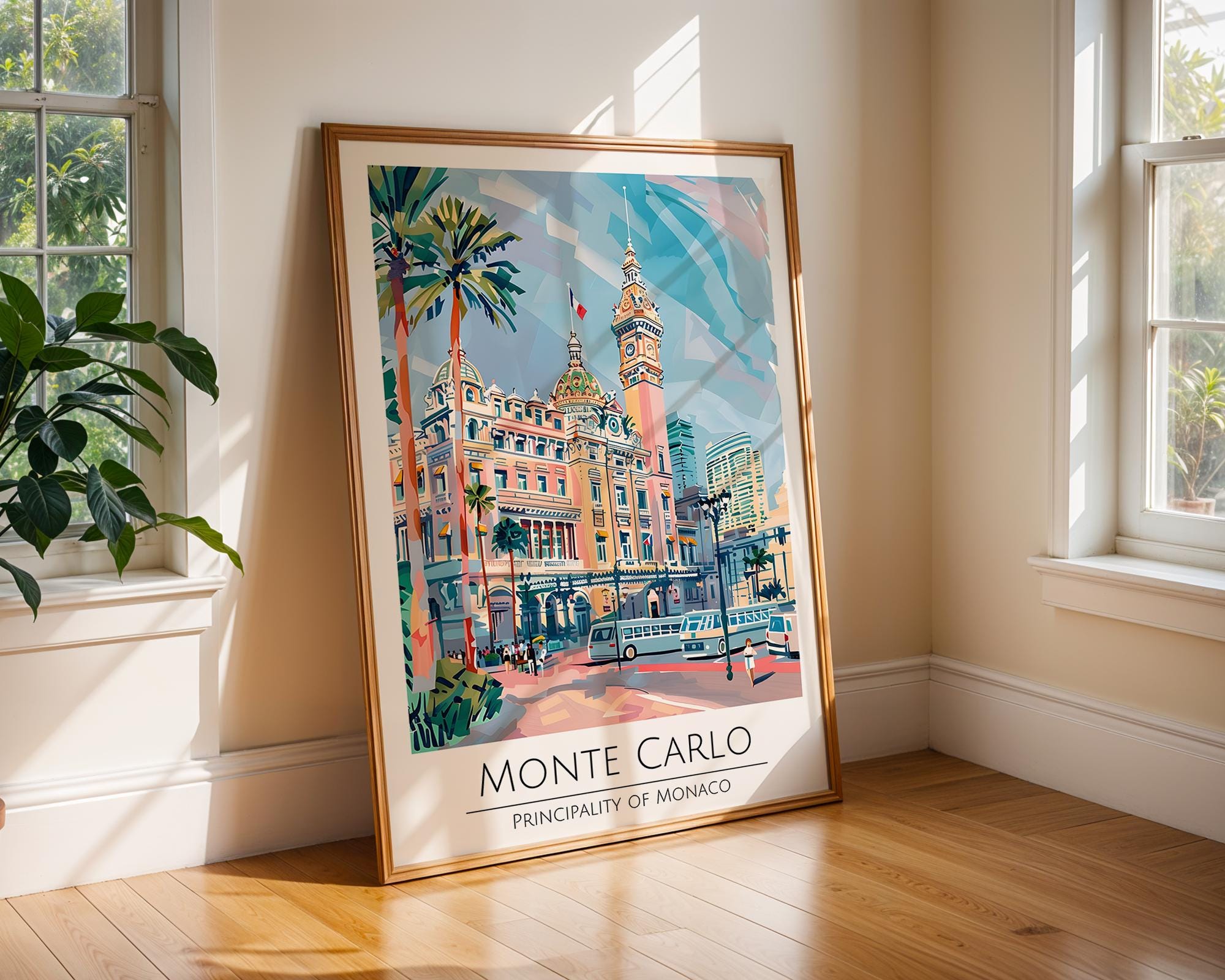 Monte Carlo Art Print | French Riviera Travel Poster wall art print, modern home decor, unframed artwork by Nomad & Nest