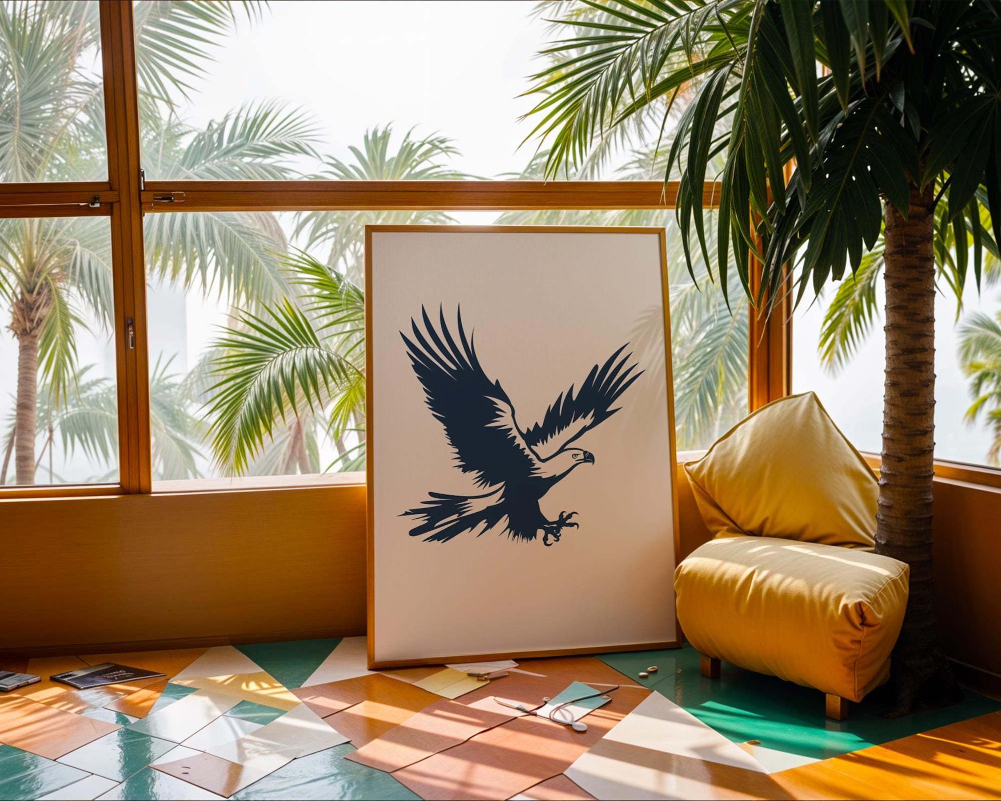 Majestic Eagle Print | Scandinavian Nature Art wall art print, modern home decor, unframed artwork by Nomad & Nest