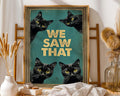 Funny Black Cat Poster | Judgmental Cats Retro Wall Art wall art print, modern home decor, unframed artwork by Nomad & Nest