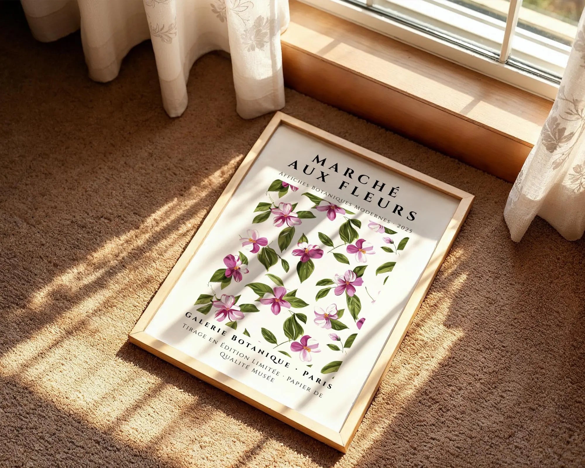 Marché aux Fleurs Botanical Print | Vintage Parisian Flower Market Art wall art print, modern home decor, unframed artwork by Nomad & Nest