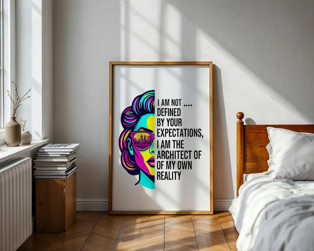 Positive Emotion | I Am Not Defined By Your Expectations Quote Print | Empowering Modern Wall Art wall art print, modern home decor, unframed artwork by Nomad & Nest