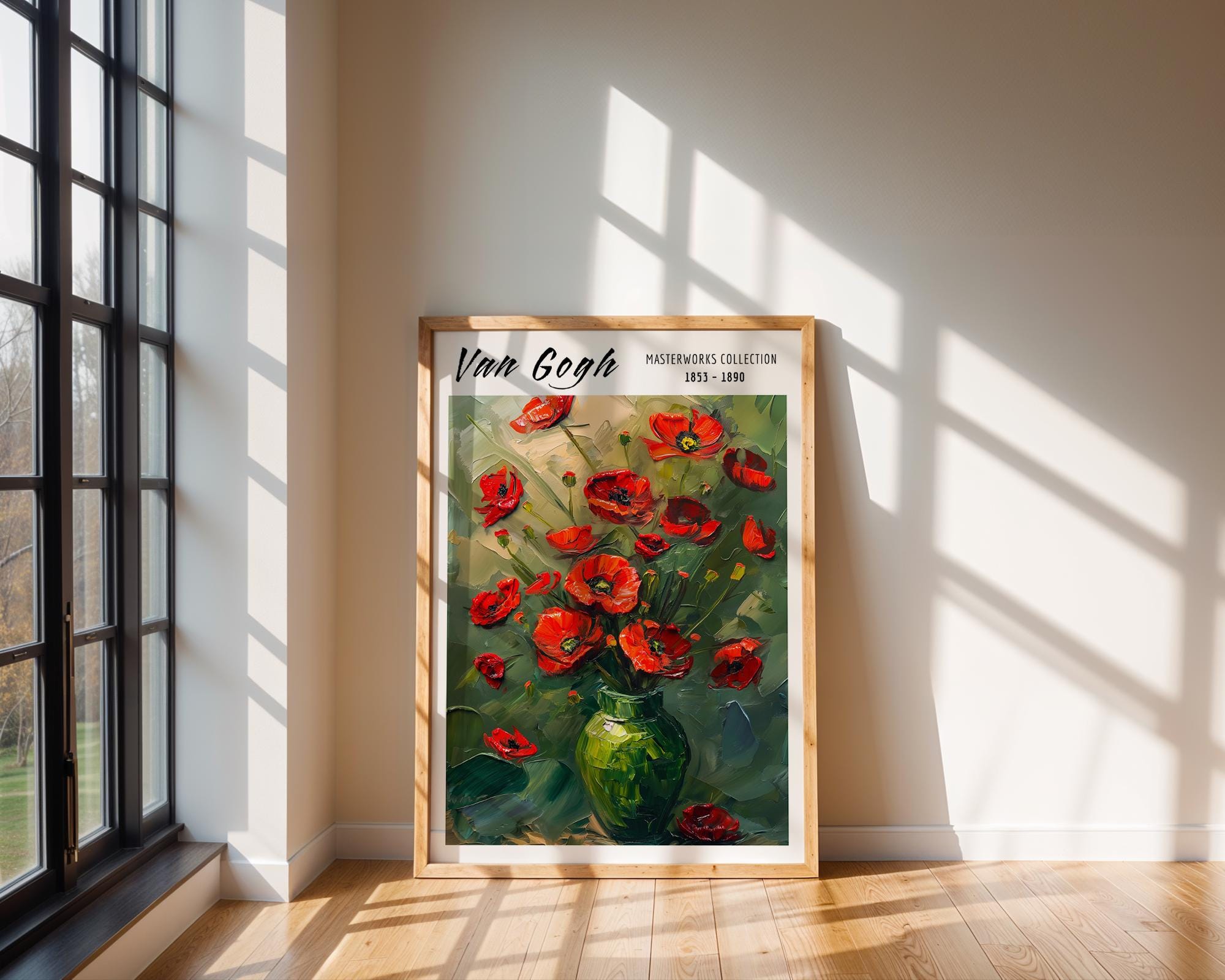 Van Gogh Print | Poppies  | Red Floral Impressionist Art Poster wall art print, modern home decor, unframed artwork by Nomad & Nest