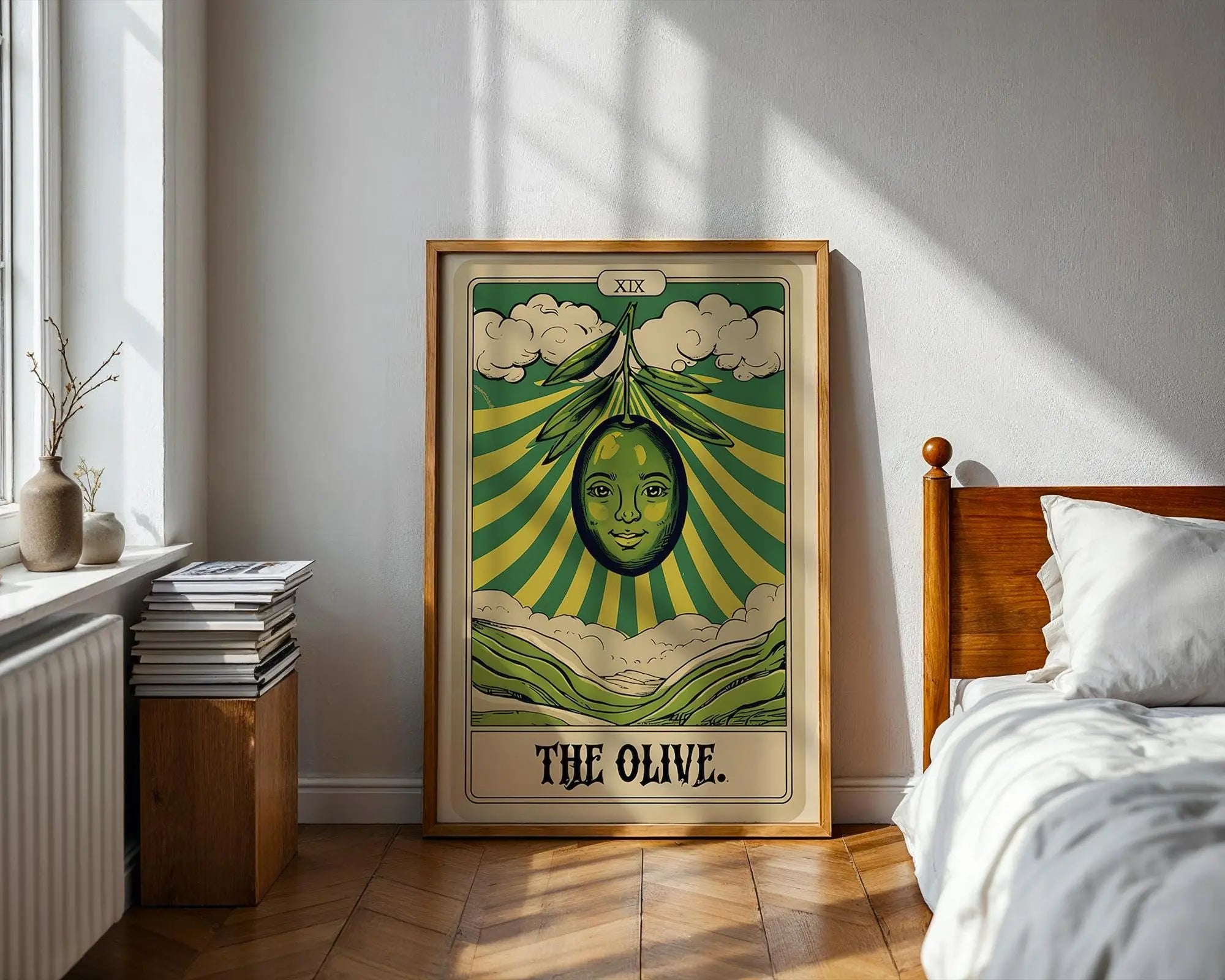 Olive Tarot Card Print | Vintage Mystical Art wall art print, modern home decor, unframed artwork by Nomad & Nest