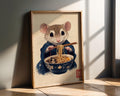 Japanese Poster | Ramen Mouse Art Print –  Foodie , Kitchen Decor wall art print, modern home decor, unframed artwork by Nomad & Nest