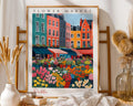 Dublin Flower Market Print | Vintage Ireland Travel Poster wall art print, modern home decor, unframed artwork by Nomad & Nest