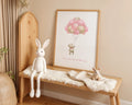 Playroom Ideas | Floating Bear Nursery Wall Art | Dreamy Balloon Baby Print wall art print, modern home decor, unframed artwork by Nomad & Nest