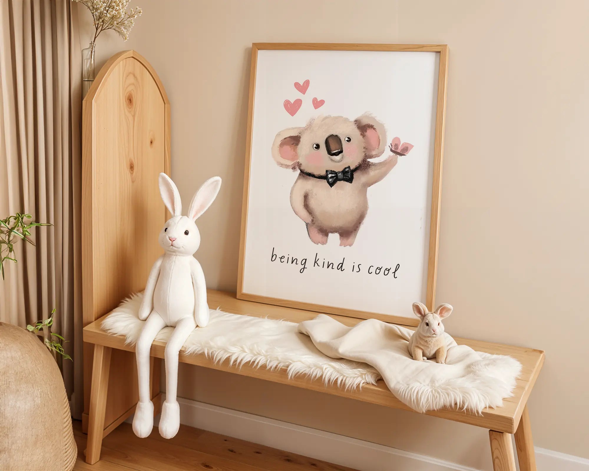 Playroom Ideas | Kind Koala Nursery Wall Art | Gentle Animal Quote Print wall art print, modern home decor, unframed artwork by Nomad & Nest