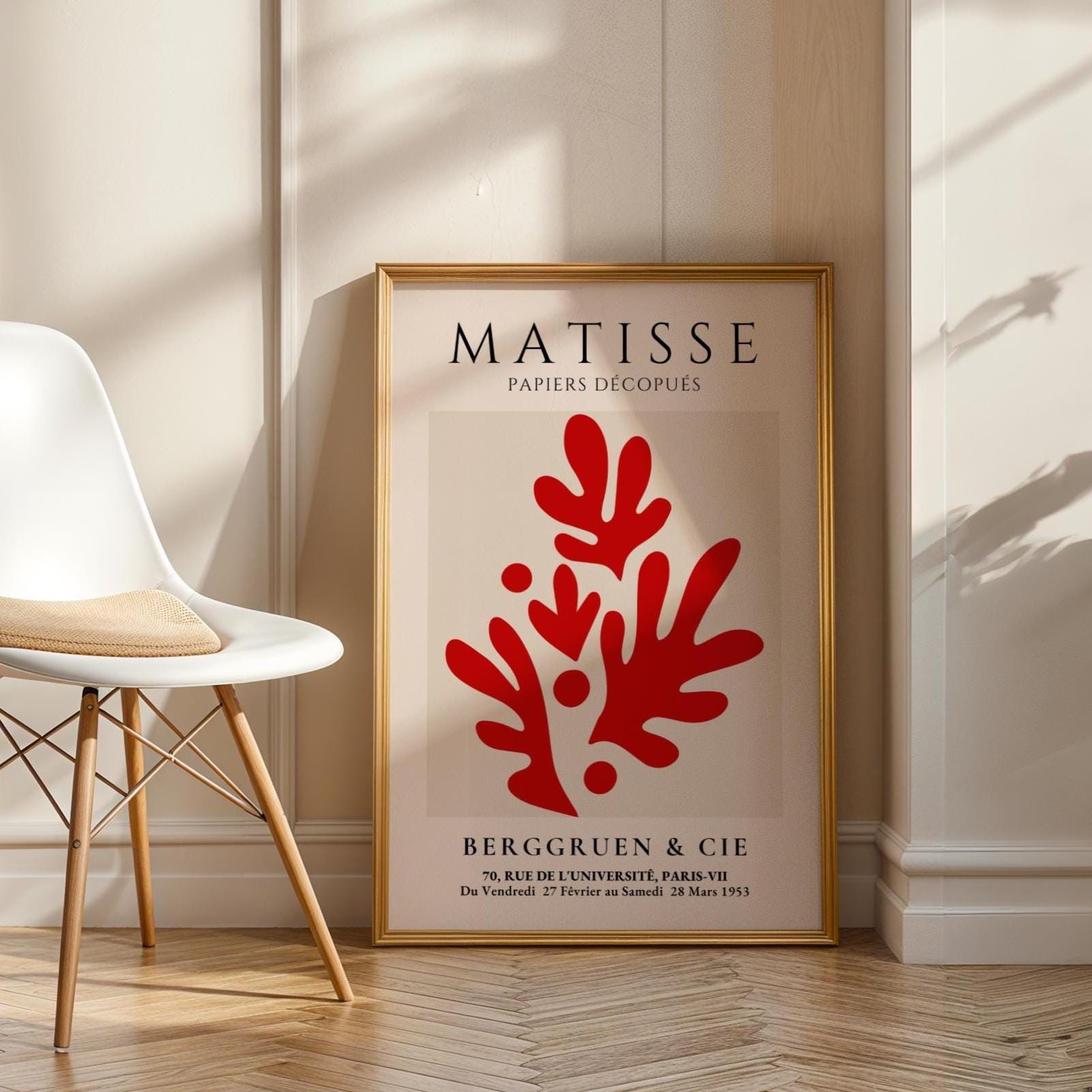 Henri Matisse Print | Red Botanical  Style  | Modern French Wall Art wall art print, modern home decor, unframed artwork by Nomad & Nest