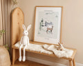 Playroom Ideas | Cozy Woodland Deer Nursery Wall Art | Winter Forest Animal Print wall art print, modern home decor, unframed artwork by Nomad & Nest