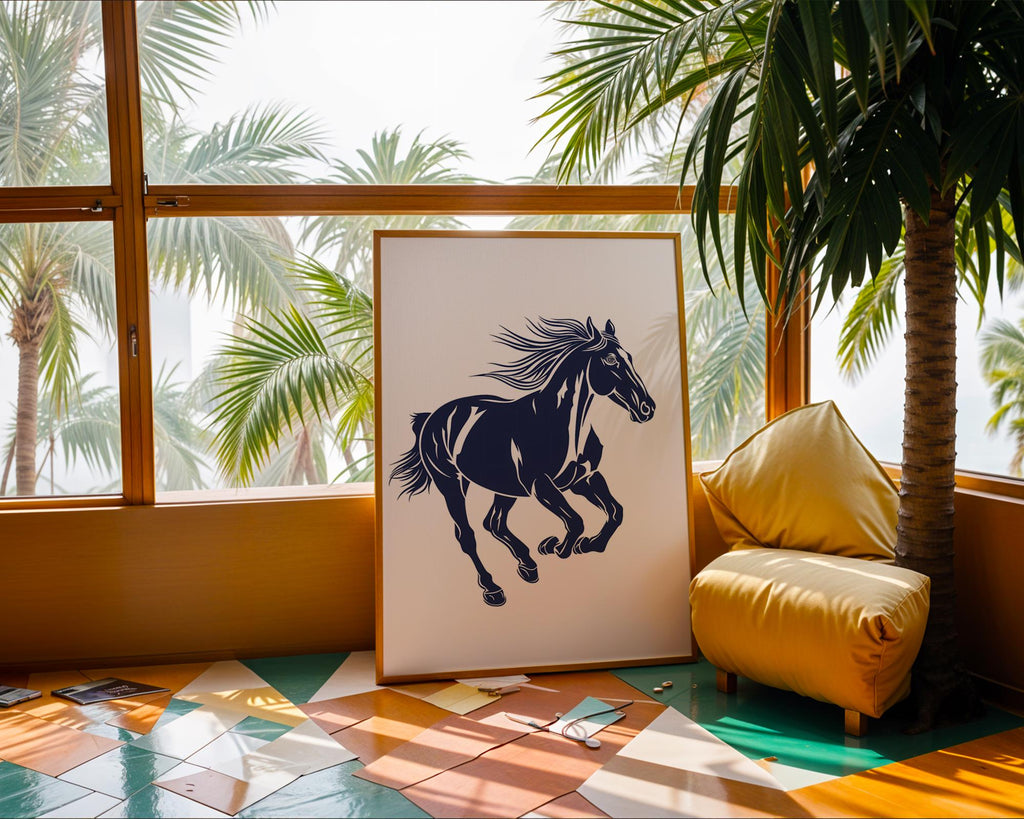 Equestrian Horse Art Print | Dynamic Animal Wall Decor wall art print, modern home decor, unframed artwork by Nomad & Nest