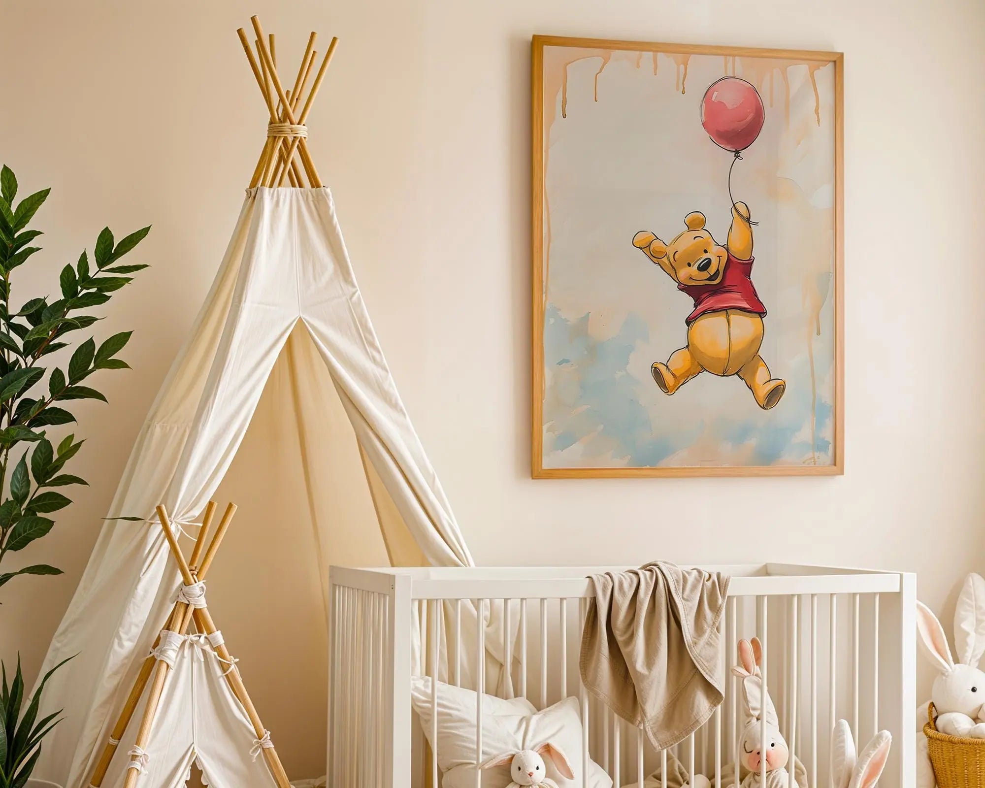 Playroom Ideas | Playful Bear Nursery Wall Art | Storybook Animal Baby Print wall art print, modern home decor, unframed artwork by Nomad & Nest